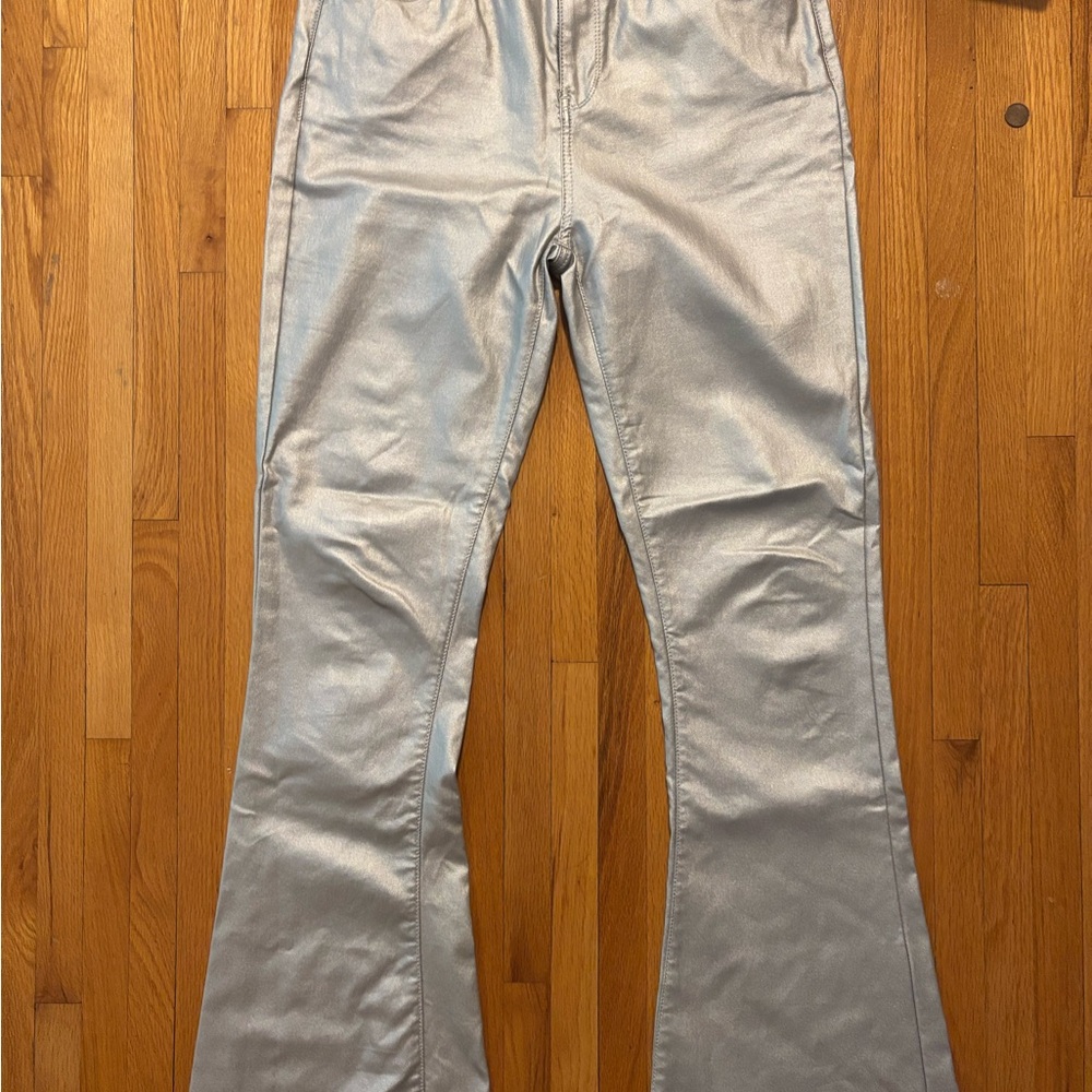 Silver Flared Pants